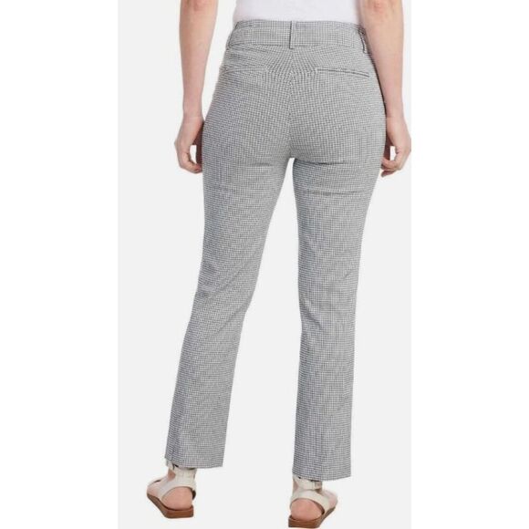 HILARY RADLEY Plaid Tummy Control Ankle Pants Sz S (4-6) White Black Cropped NWT - Picture 6 of 12